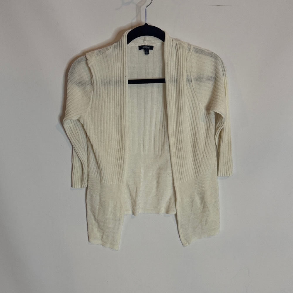 Apt. 9 Women’s Cream Open Front Cardigan